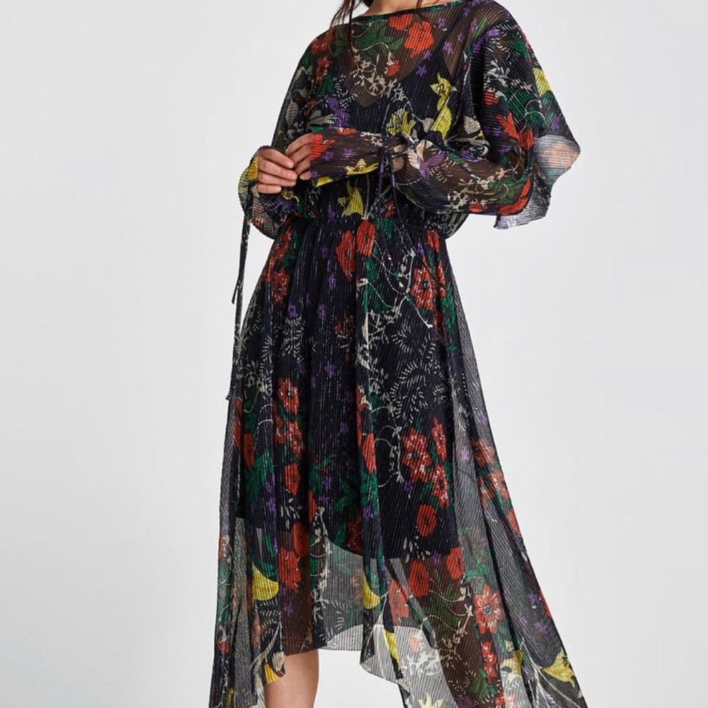 Metallic Floral Dress
